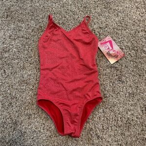 Kanu Surf Red Sparkle Swimsuit 4T nwt